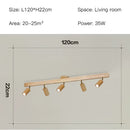 GobekUsa Nordic WoodenTrack LED Ceiling Spotlight for Home Decor
