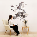 3D Europe Wooden Map Nordik