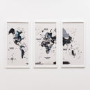 Triptych Wall Art - Wooden World Map (Nordik)