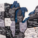 Wooden 3d Map of USA - Nordik