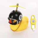 Normal Airscrew Helmet Standing Duck Broken Wind Small Yellow Duck Bike Motor Riding Cycling Lights Bicycle Accessories Rubber Yellow Duck Toy Bike Ornaments Yellow Duck With Proper Helmet Cool Decorations