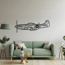 P-51 Mustang Metal Aircraft Wall Art - NCP0111 by Navigate Craft