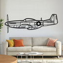 P-51 Mustang Metal Aircraft Wall Art - NCP0111 by Navigate Craft