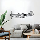 P-51 Mustang Metal Aircraft Wall Art - NCP0111 by Navigate Craft
