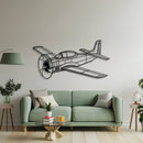 T-28 Trojan Angle Metal Aircraft Wall Art - NCP0141 by Navigate Craft