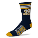 Notre Dame Fighting Irish Men's 4 Stripe Deuce Socks by Dynasty Sports & Framing