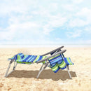 2 Pieces Folding Backpack Beach Chair with Pillow-Pink by LJGDeals