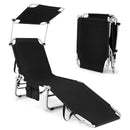 Adjustable Outdoor Beach Patio Pool Recliner with Sun Shade by LJGDeals
