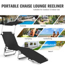 Adjustable Outdoor Beach Patio Pool Recliner with Sun Shade by LJGDeals