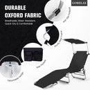 Adjustable Outdoor Beach Patio Pool Recliner with Sun Shade by LJGDeals