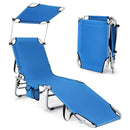 Adjustable Outdoor Beach Patio Pool Recliner with Sun Shade by LJGDeals