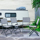 Set of 4 Patio Folding Rattan Dining Chairs for Camping and Garden by LJGDeals