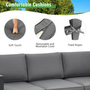 4 Pieces Outdoor Furniture Set for Backyard and Poolside-Gray by LJGDeals
