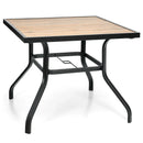 Patio Metal Square Dining Table for Garden and Poolside by LJGDeals