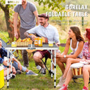 Aluminum Grill Table with Iron Mesh Top-Silver by LJGDeals