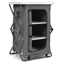 Folding Camping Storage Cabinet with 3 Shelves and Carry Bag by LJGDeals