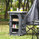 Folding Camping Storage Cabinet with 3 Shelves and Carry Bag by LJGDeals