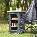 Folding Camping Storage Cabinet with 3 Shelves and Carry Bag by DirectDeals