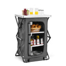 Folding Camping Storage Cabinet with 3 Shelves and Carry Bag by DirectDeals