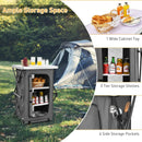 Folding Camping Storage Cabinet with 3 Shelves and Carry Bag by LJGDeals