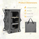 Folding Camping Storage Cabinet with 3 Shelves and Carry Bag by LJGDeals