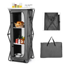 Folding Camping Storage Cabinet with 3 Shelves and Carry Bag by DirectDeals
