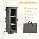 Folding Camping Storage Cabinet with 3 Shelves and Carry Bag by LJGDeals