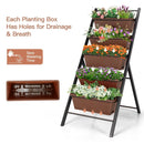 5-tier Vertical Garden Planter Box Elevated Raised Bed with 5 Container by LJGDeals