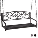 Outdoor 2-Person Metal Porch Swing Chair with Chains by LJGDeals