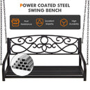 Outdoor 2-Person Metal Porch Swing Chair with Chains by LJGDeals