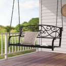 Outdoor 2-Person Metal Porch Swing Chair with Chains by LJGDeals