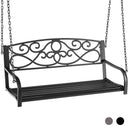 Outdoor 2-Person Metal Porch Swing Chair with Chains by LJGDeals