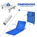 3 Pieces Beach Lounge Chair Mat Set 2 Adjustable Lounge Chairs with Table Stripe by LJGDeals