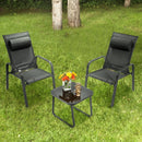 3 Pieces Patio Bistro Furniture Set with Adjustable Backrest by LJGDeals