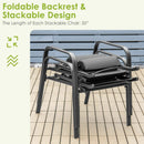 3 Pieces Patio Bistro Furniture Set with Adjustable Backrest by LJGDeals