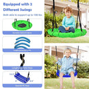 5-In-1 Outdoor Kids Swing Set with A-Shaped Metal Frame and Ground Stake by LJGDeals