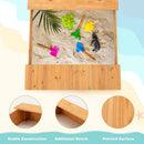 Kids Wooden Sandbox with Bench Seats and Storage Boxes by LJGDeals