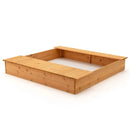 Kids Wooden Sandbox with Bench Seats and Storage Boxes by LJGDeals