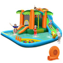 7-in-1 Inflatable Water Slide Park with Trampoline Climbing and 680W Blower by LJGDeals