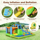 7-in-1 Inflatable Giant Water Park Bouncer with Dual Climbing Walls and 735W Blower by LJGDeals