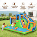7-in-1 Inflatable Giant Water Park Bouncer with Dual Climbing Walls and 735W Blower by LJGDeals