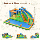 7-in-1 Inflatable Giant Water Park Bouncer with Dual Climbing Walls and 735W Blower by LJGDeals