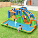 7-in-1 Inflatable Giant Water Park Bouncer with Dual Climbing Walls and 735W Blower by LJGDeals