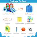 Inflatable Jumping Castle Bounce House with Dual Slides and 480W Blower by LJGDeals