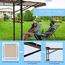 13.5 x 4 Feet Patio BBQ Grill Gazebo Canopy with Dual Side Awnings by LJGDeals