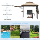 13.5 x 4 Feet Patio BBQ Grill Gazebo Canopy with Dual Side Awnings by LJGDeals