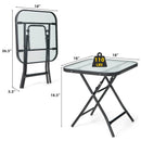 18 Inch Square Patio Bistro Table with Rustproof Frame by LJGDeals