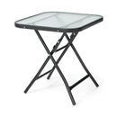 18 Inch Square Patio Bistro Table with Rustproof Frame by LJGDeals
