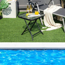 18 Inch Square Patio Bistro Table with Rustproof Frame by LJGDeals