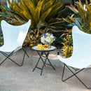 Patio Side Table with Tempered Glass Tabletop by LJGDeals